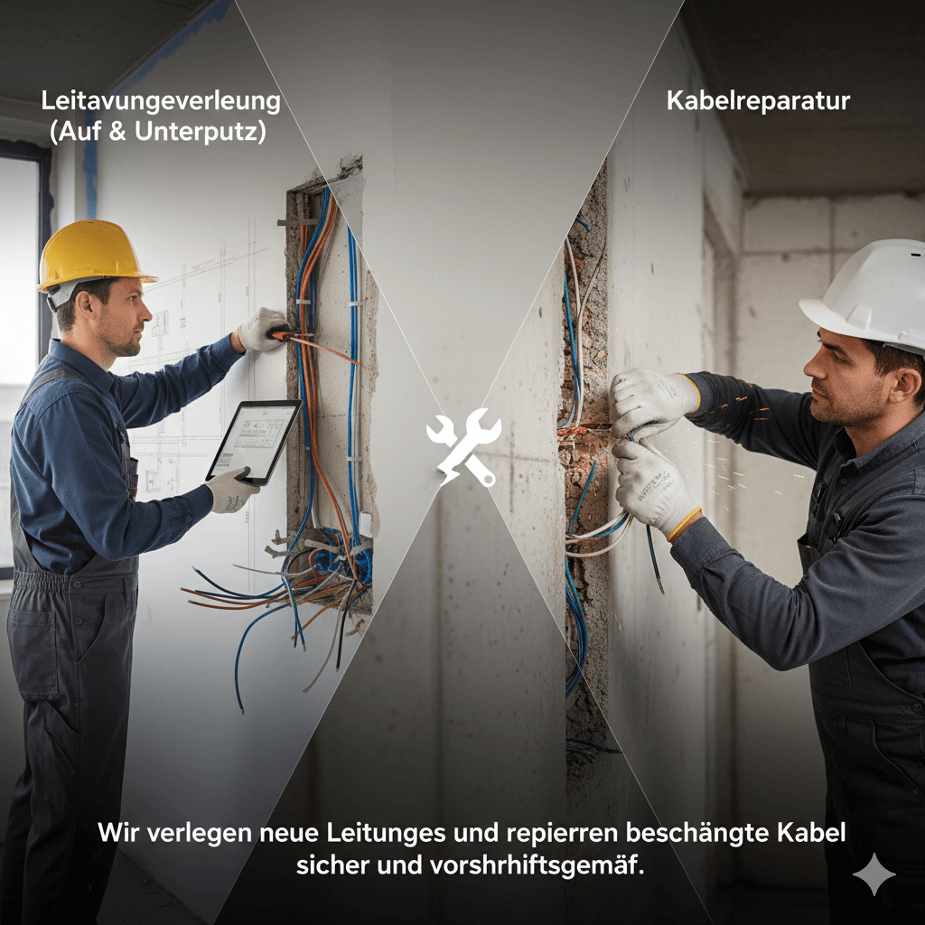 Leitungsverlegung und -reperatur